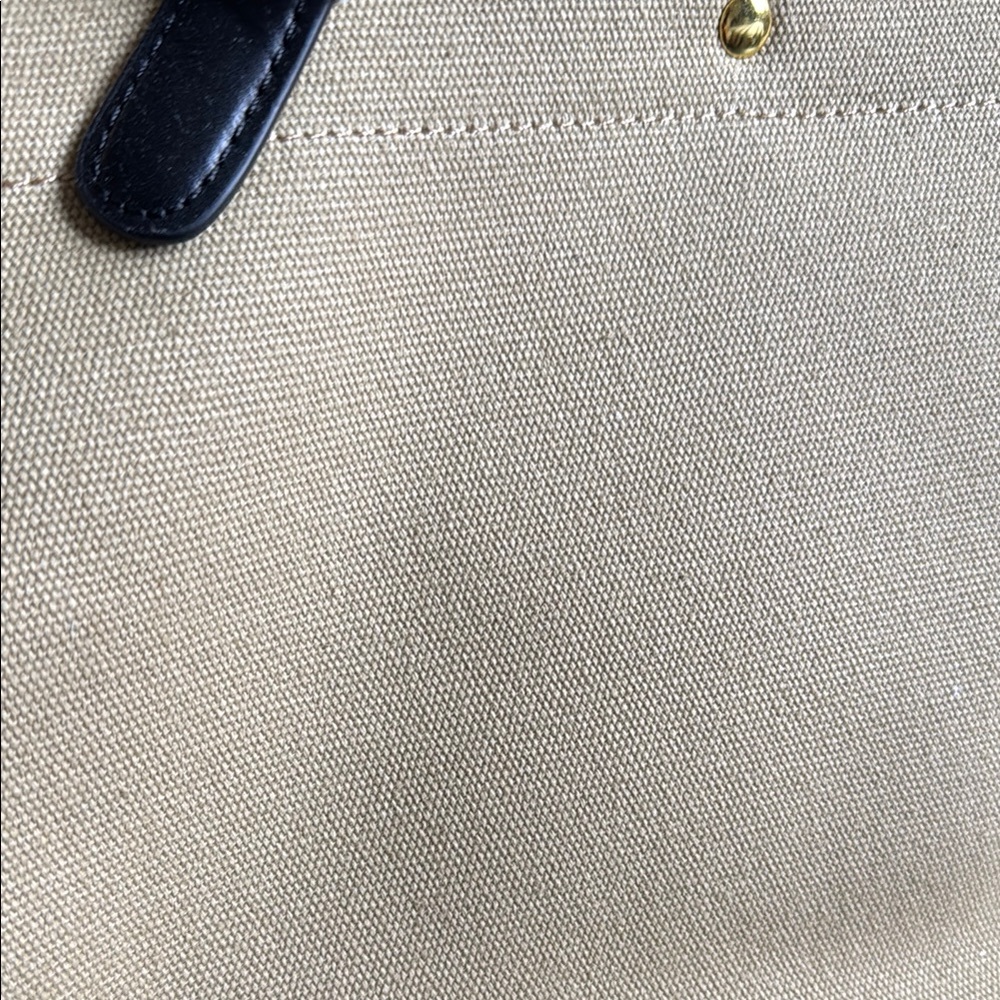 Elegant Tan Canvas Tote Bag - Picture 2 of 6